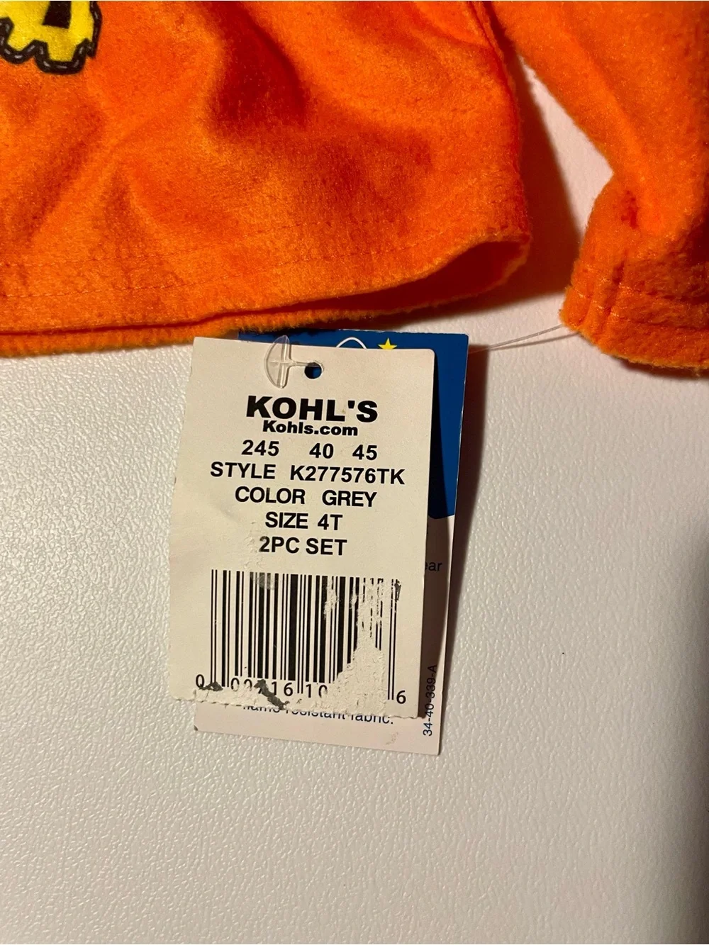 NWT Tonka Boys Orange Fleece Dump Truck Long Sleeve Pajama Sleep Shirt 4T